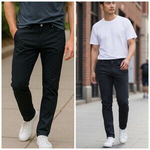 Lululemon ABC Pants Classic 5-Pocket Slim Fit Black Recycled Polyester Men's 32